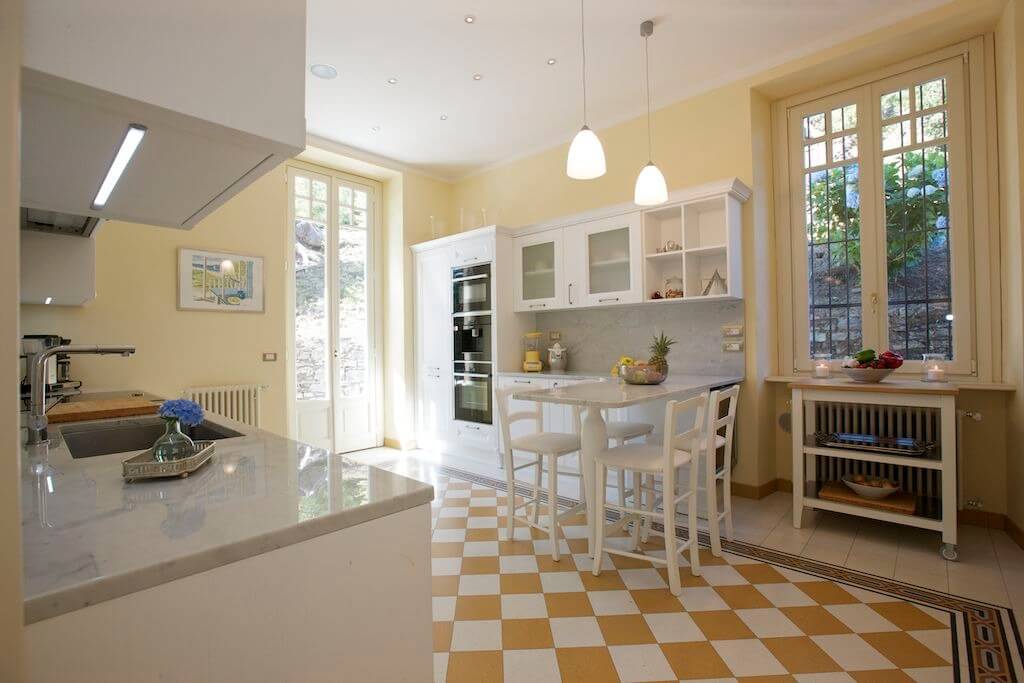 The kitchen at Villa Confalonieri