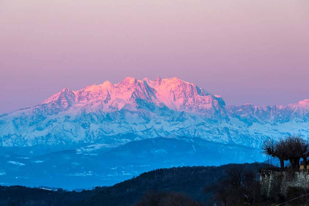 The Monte Rosa in the morning sun