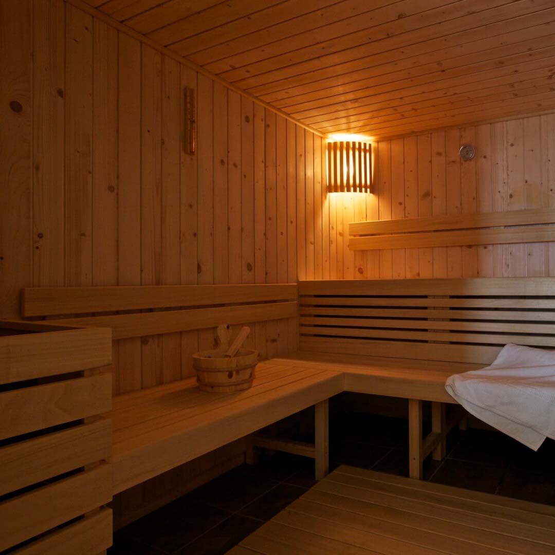 The sauna at Villa Confalonieri awaits